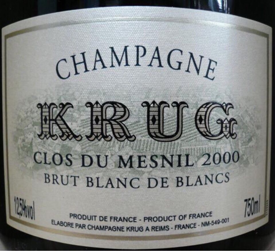 库克罗曼尼钻石香槟Champagne Krug Clos du Mesnil